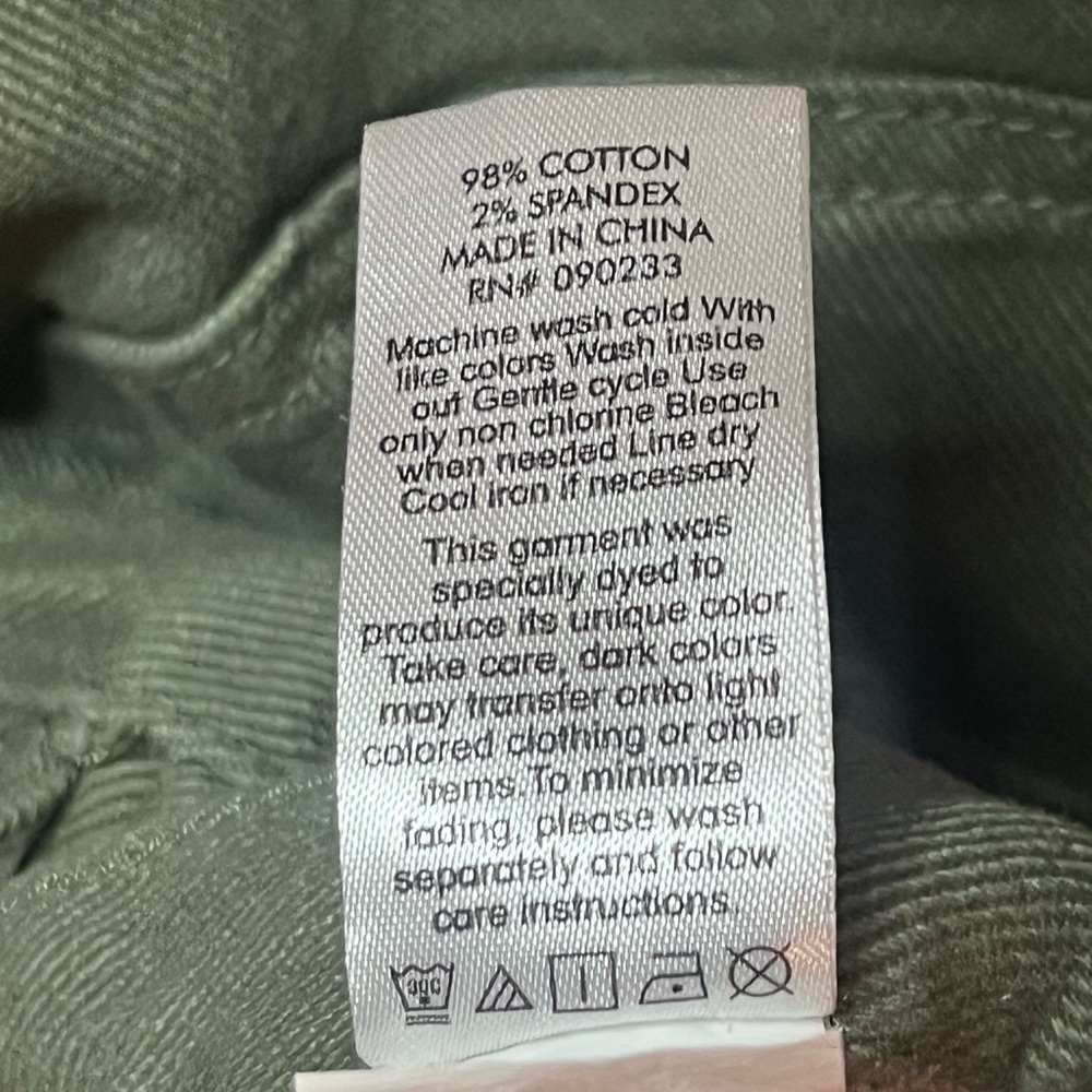 Pacsun Women's Stretch Dad Jeans – Cargo Style‎ – Size 26 – Army Green - Picture 9 of 9